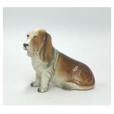 VTG JAPAN PORCELAIN BASSET HOUND COIN BANK