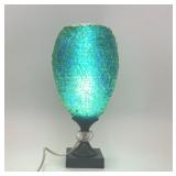 MCM GREEN BLUE SPUN LUCITE SPAGHETTI TABLE LAMP