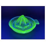URANIUM GLASS JUICE REAMER 6"