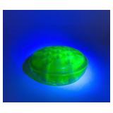 1920s URANIUM GLASS FLOWERS FROG 4 1/2 INCHES