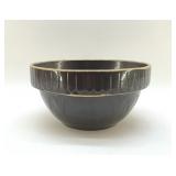 1890S CHOCOLATE SALT, GLAZED STONER MIXING BOWL