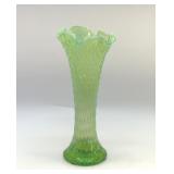 1920S NORTHWOOD GLASS SWUNG  VASE SIGNED
