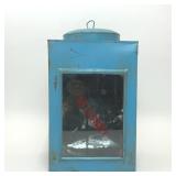 VTG BLUE METAL PENNY CANDY DISPLAY CANISTER
