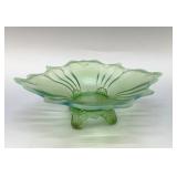 1920S JEFFERSON NORTHWOOD GREEN GLASS BOWL