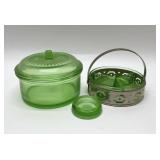 ANTIQUE URANIUM GLASS PIECES