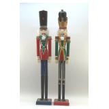 PAIR OF TALL NUTCRACKERS 32"