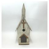 RUSTIC WOODEN CHURCH BIRDHOUSE