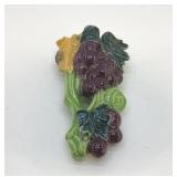 GRAPES WALL POCKET CERAMIC 8 INCHES
