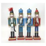 4 ASSORTED DECORATIVE NUTCRACKER SOLDIERS