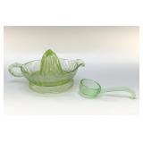URANIUM GLASS JUICER, SCOOP