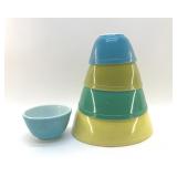 VTG PYREX FIVE MIXING BOWL SET