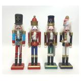 4 ASSORTED DECORATIVE NUTCRACKER SOLDIERS
