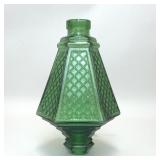 VTG GREEN GLASS FIGURAL WINE BOTTLE SHADE