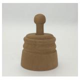 VTG WOODEN BUTTER MOLD PRESS STARBURST DESIGN