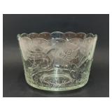 VTG INDIANA GLASS SPRING GARDEN SERVING BOWL