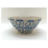 ANTIQUE SPONGEWARE MIXING BOWL 11"