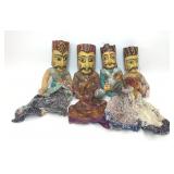 4 VTG TRADITIONAL KATHPUTLI INDIA STRING PUPPETS