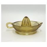 VTG AMBER GLASS CITRUS JUICER REAMER