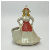 1950s DUTCH GIRL MILKMAID CERAMIC PLANTER