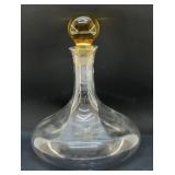 10" SHIPS DECANTER YELLOW STOPPER