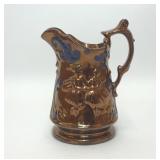 ANTIQUE VICTORIAN COPPER LUSTREWARE PITCHER