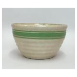 VTG HULL POTTERY BEEHIVE GREEN STRIPE MIXING BOWL