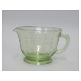 VTG GREEN URANIUM GLASS 2 CUP MEASURING CUP