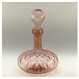MID-CENTURY ITALIAN EMPOLI CELLINI PINK DECANTER