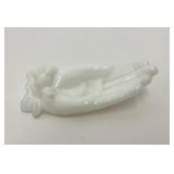 VTG MILK GLASS HAND SHAPED TRINKET DISH
