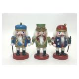 3 VTG SMALL SOLDIER GUARD NUTCRACKERS
