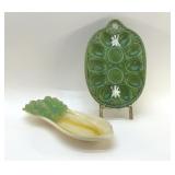 1950ï¿½s CELERY PLATE, DEVILED EGG PLATE 11"