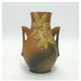 ROSEVILLE POTTERY CLEMATIS DOUBLE HANDLED VASE