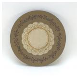 DONNA WHITE HEARTH SIDE PAINTED PLATE