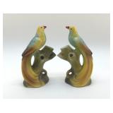 1930S PARROTS BUD VASES 5 1/2 INCHES