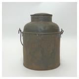 VTG RUSTY METAL FARMHOUSE CREAM MILK CAN