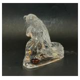 VTG DEPLOMB PRAYING ANGEL CRYSTAL TEA LIGHT HOLDER