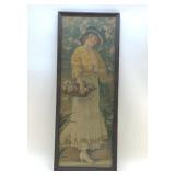 BELLE EPOQUE 1900ï¿½s WOMAN IN A FLORAL DRESS PRINT