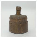 ANTIQUE WOODEN BUTTER MOLD PRESS PINEAPPLE