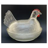 1930S INDIANA GLASS HEN ON A NEST