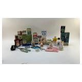 ASSORTED  OLD MEDICINE BOTTLES, RAZORS, SCISSORS