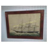 VINTAGE SHIP"GAME COCK" AMERICAN CLIPPER 1920