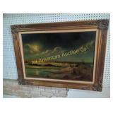 VINTAGE SIGNED LANDSCAPE SCENE OIL ON BOARD
