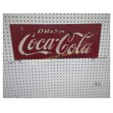 VINTAGE METAL DRINK COCA COLA EMBOSSED SIGN