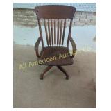 ANTIQUE HIGH BACK OFFICE CHAIR