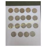 19 FRANKLIN HALF DOLLARS 1948-1963 90% SILVER