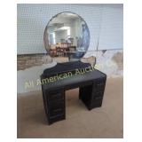 VINTAGE PAINTED VANITY WITH MIRROR