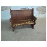 ANTIQUE OAK CHURCH PEW/BENCH