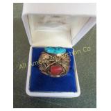 VINTAGE A.J. PLATERO NAVAJO MAN RING