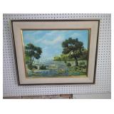 VTG TEXAS BLUE BONNETS PAINTING BY MARVIN DURST