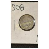 1908 Barber head dime